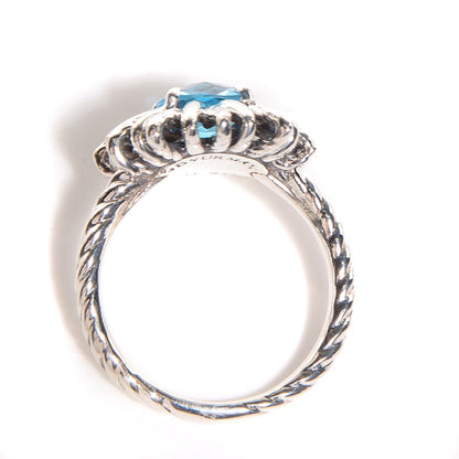 David Yurman Sterling silver Blue Topaz Starburst Ring 7 4 of 5