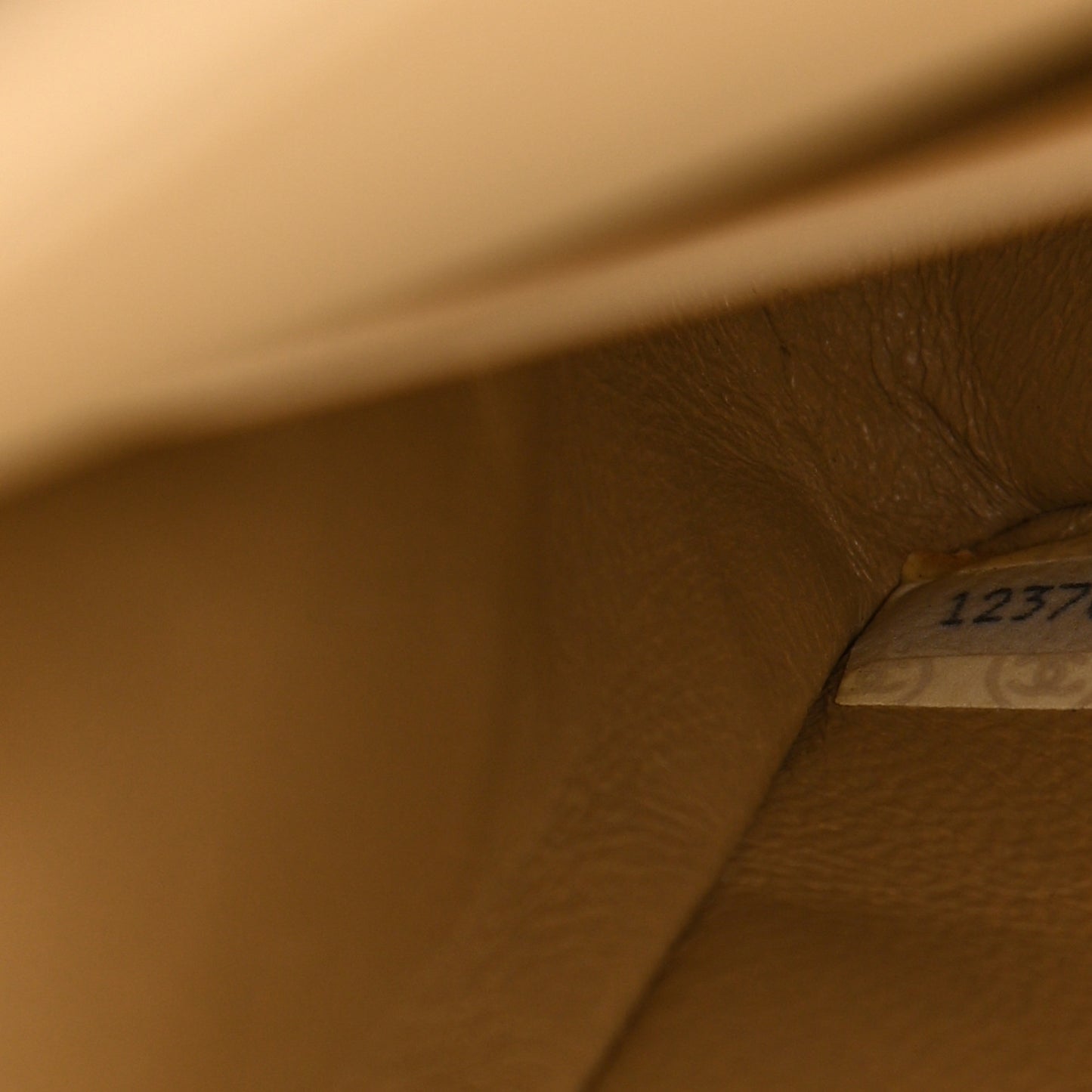 Lambskin Quilted Medium Double Flap Beige