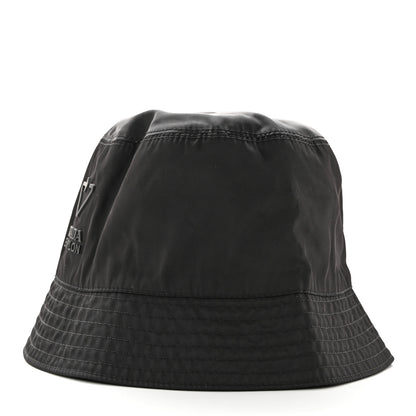 Prada Re-Nylon Metal Triangle Logo Womens Bucket Hat M Black 5 of 9