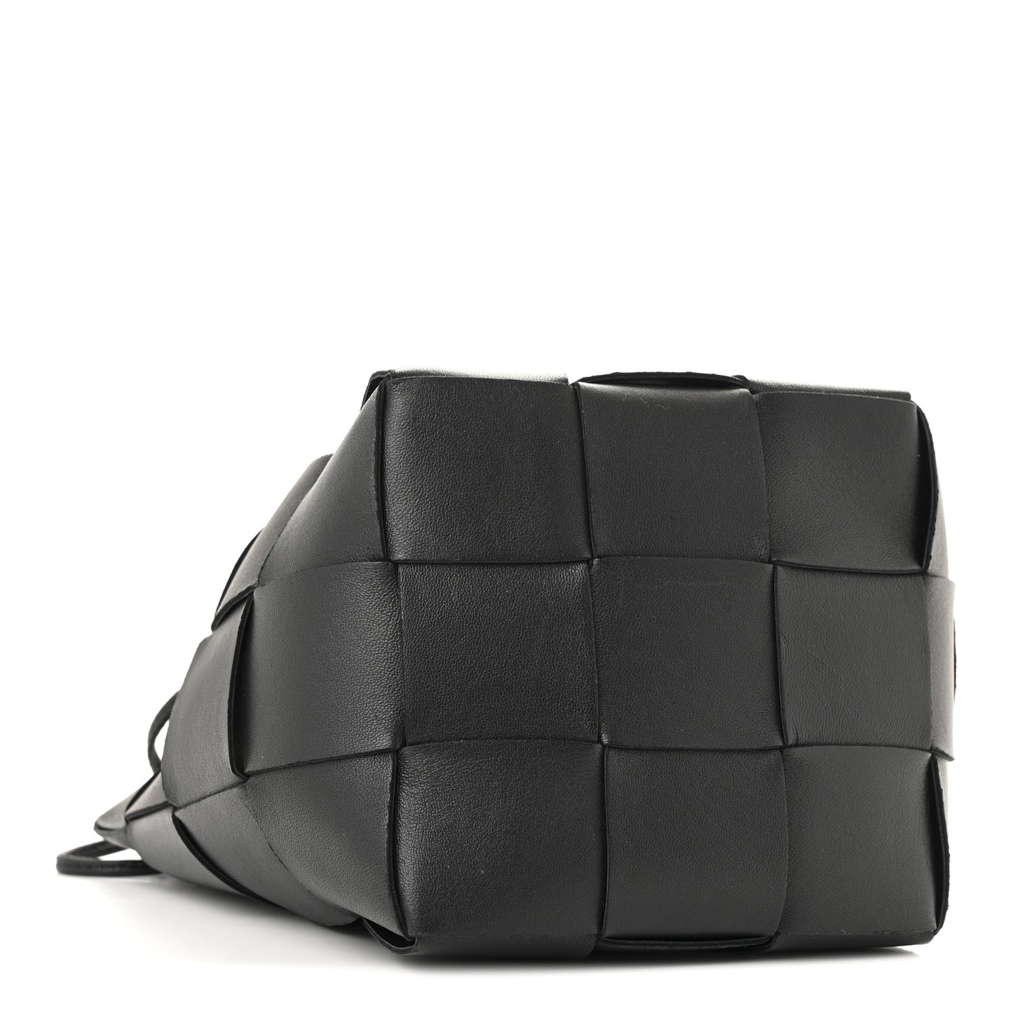 Nappa Maxi Intrecciato Small Cassette Bucket Bag Black