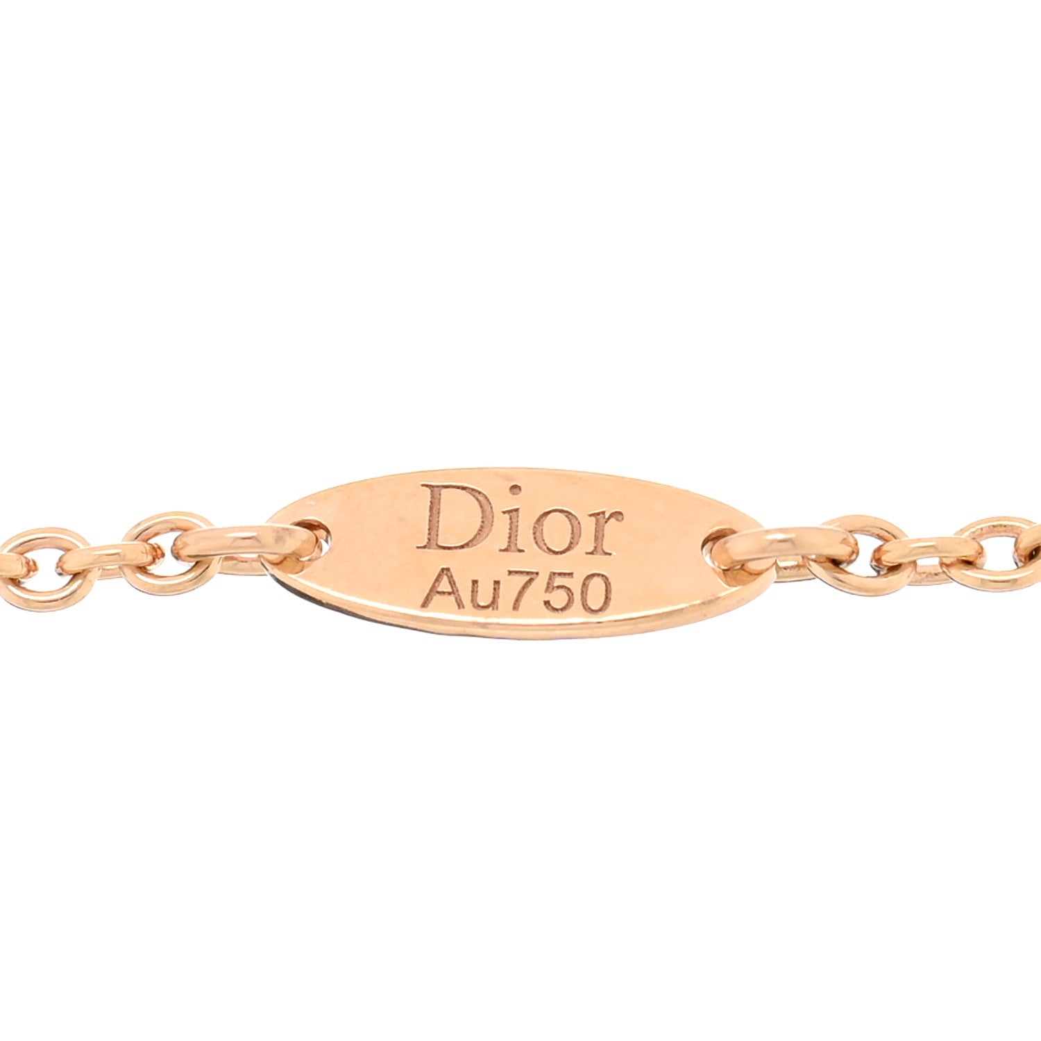 Christian Dior 18K Rose Gold Diamond Pink Opal Rose Des Vents