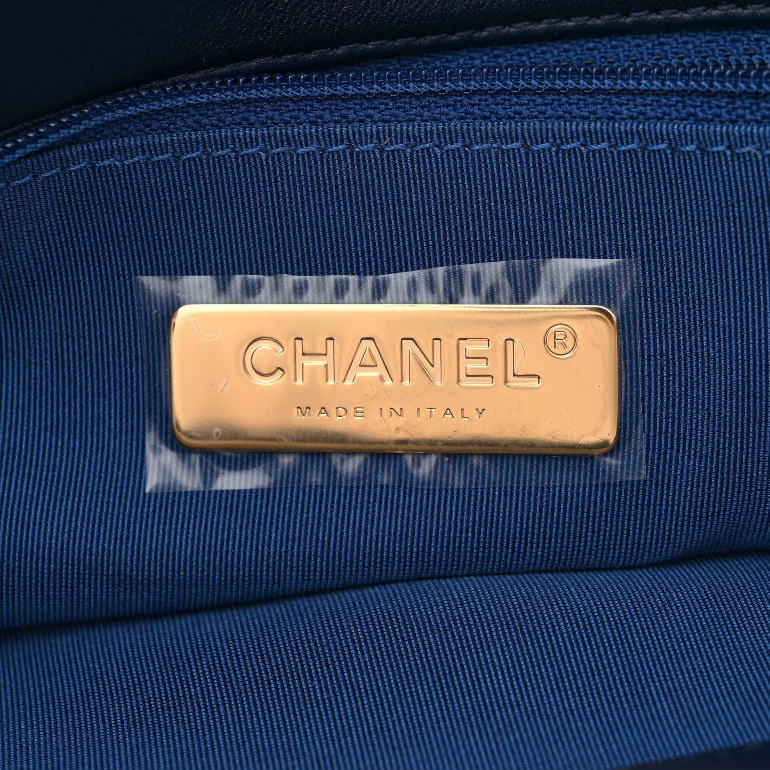Chanel Shearling Sheepskin Large Chanel 19 Flap Blue 6 of 10