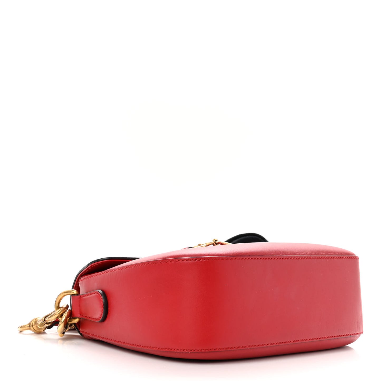 Ruinart Calfskin Medium Lady Web Shoulder Bag Hibiscus Red