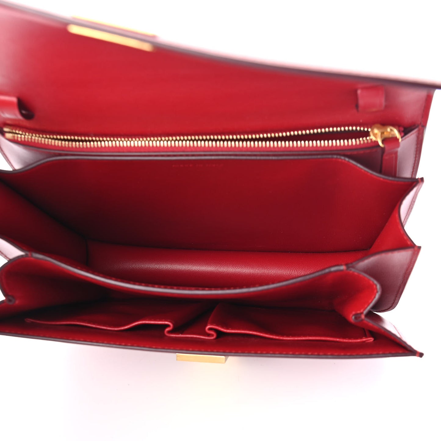 Box Calfskin Medium Classic Box Flap Bag Red