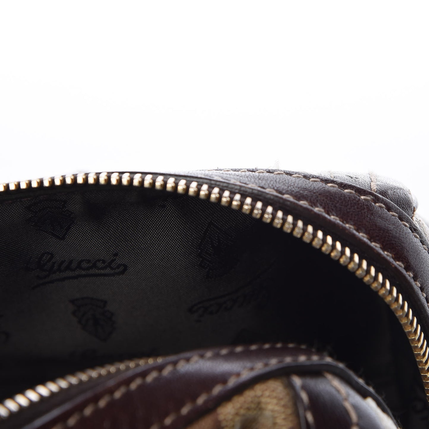 Crystal Monogram Duchessa Small Boston Bag Brown