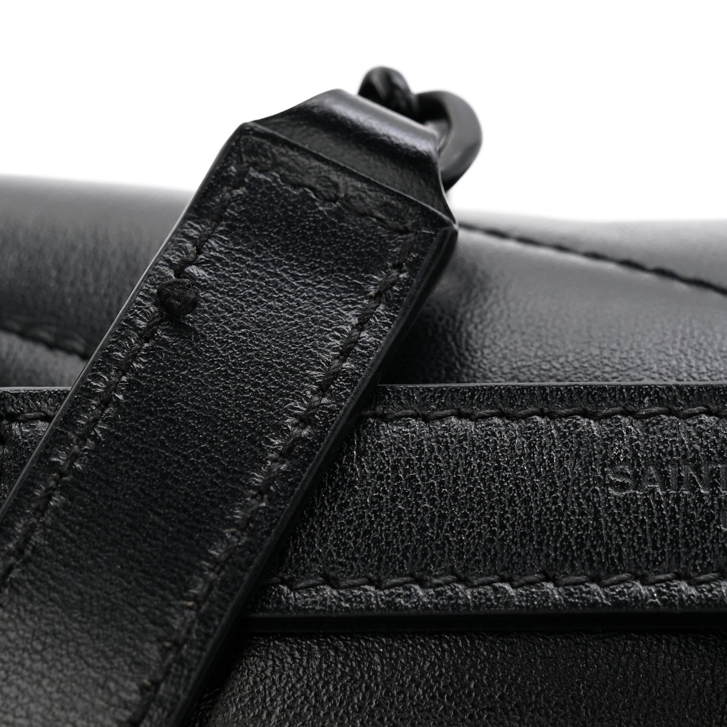 Saint Laurent Calfskin Y Quilted Monogram Monochrome Small Loulou Chain Satchel Black 13 of 14