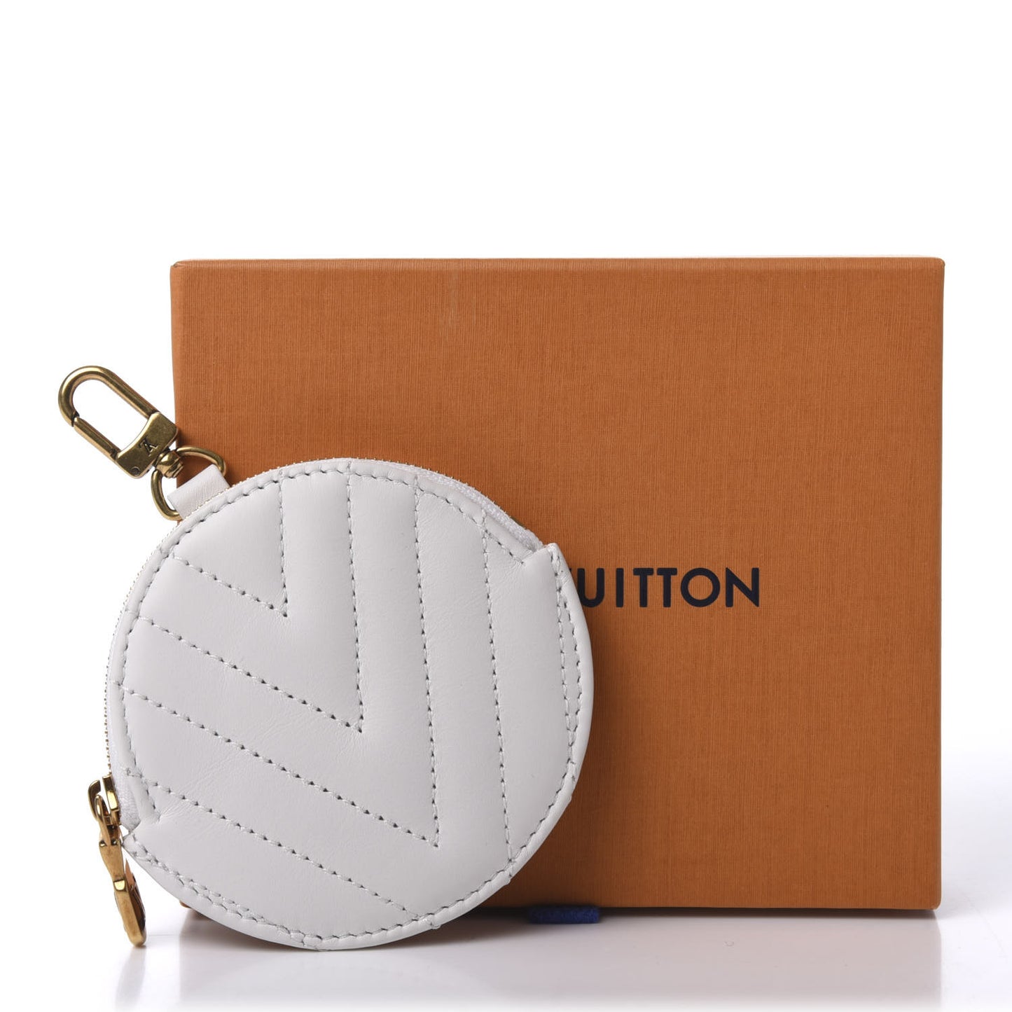 Calfskin New Wave Multi Pochette Round Coin Purse Snow