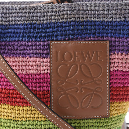 Loewe Raffia Paula's Ibiza Rainbow Crossbody Bag Tan 10 of 11