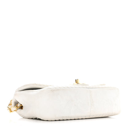 Chanel Calfskin Surpique Chevron Small Flap White 4 of 14