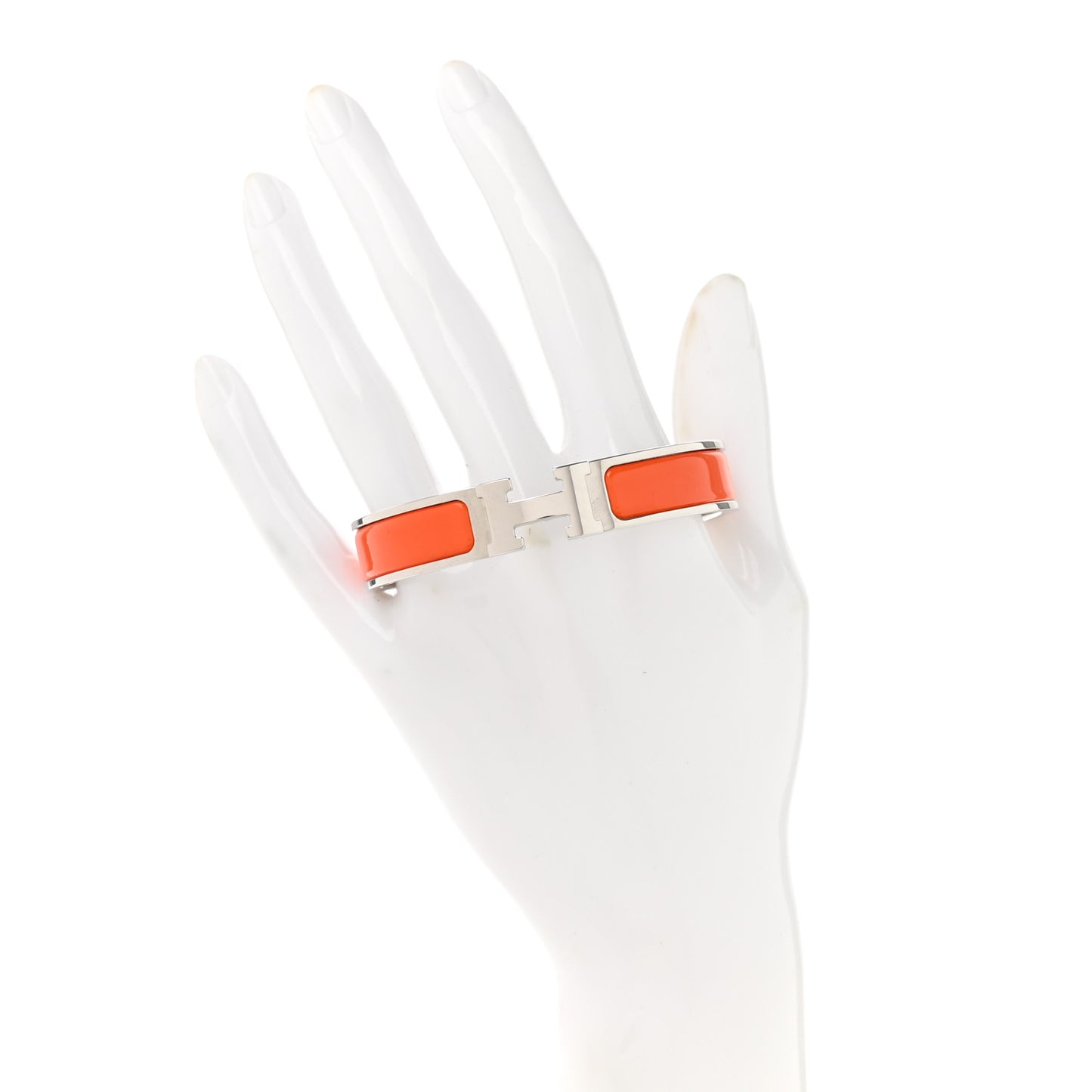 Enamel Narrow Clic Clac H Bracelet PM Orange