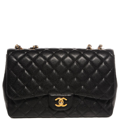 Chanel Caviar Jumbo Single Flap Black 1 of 11