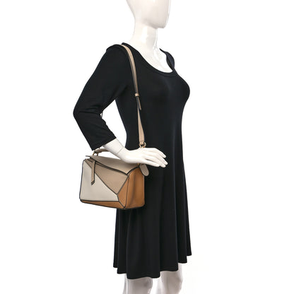 Loewe Calfskin Small Puzzle Bag Dusty Beige Soft White 2 of 8