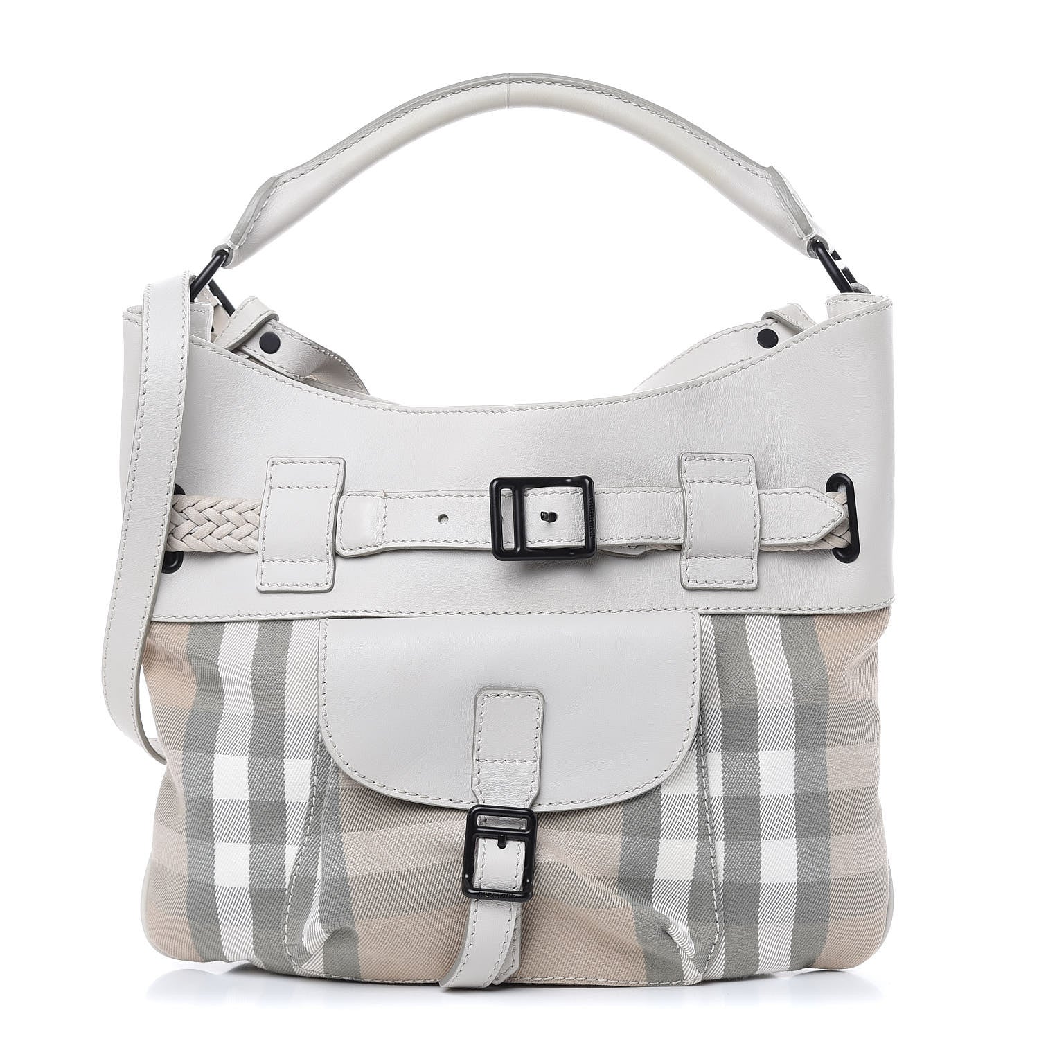 Burberry House Check Hobo White 1 of 14