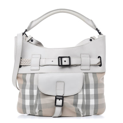 Burberry House Check Hobo White 1 of 14