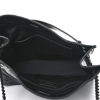 Saint Laurent Crinkled Calfskin Matelasse Monogram Medium Niki Shopper Tote Black 4 of 4