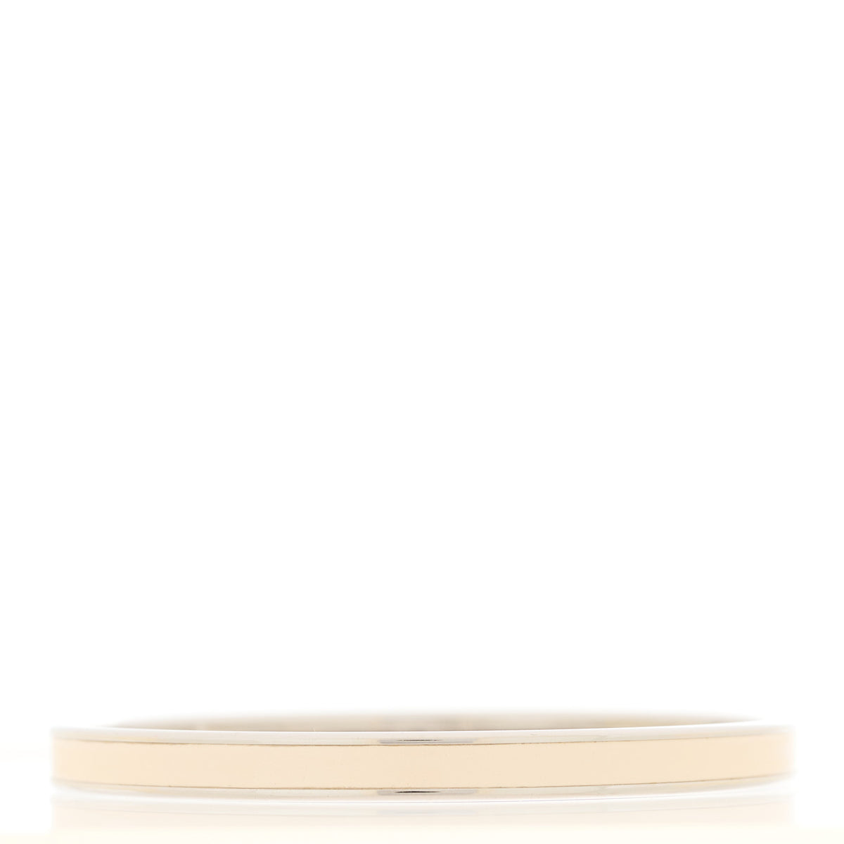 Hermes Enamel Printed Extra Narrow Uni Bracelet 62 White 3 of 5