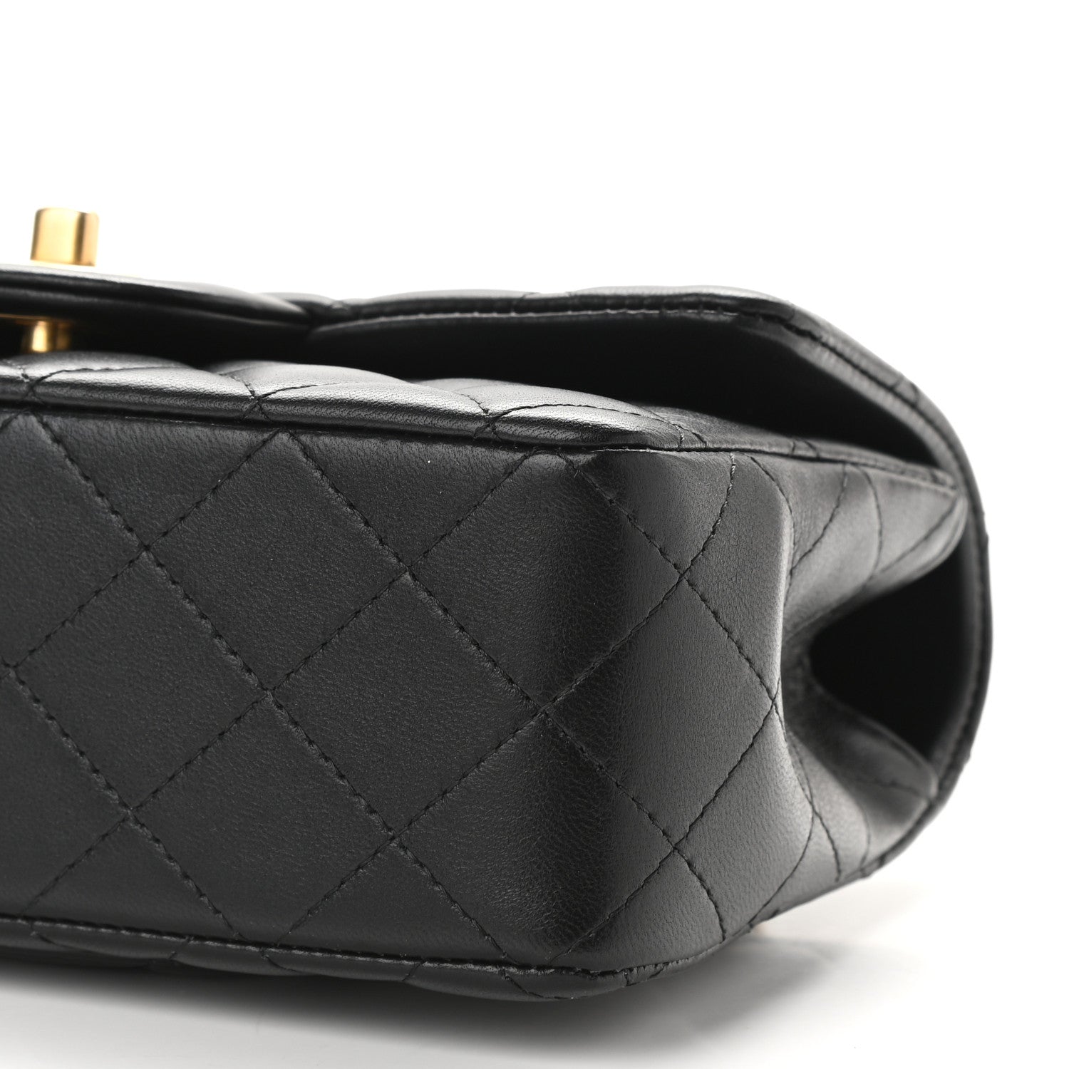 Chanel Lambskin Quilted Mini Top Handle Rectangular Flap Black 9 of 9