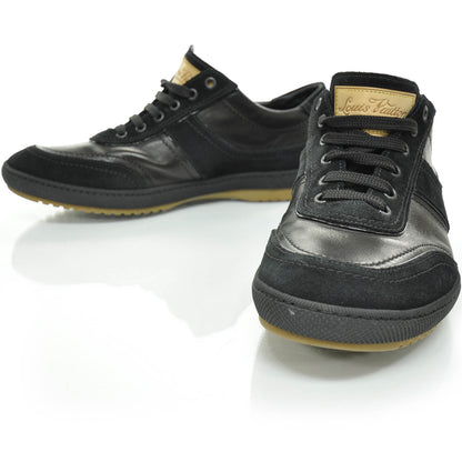 Louis Vuitton Suede Leather Sneakers 7 Black 1 of 6
