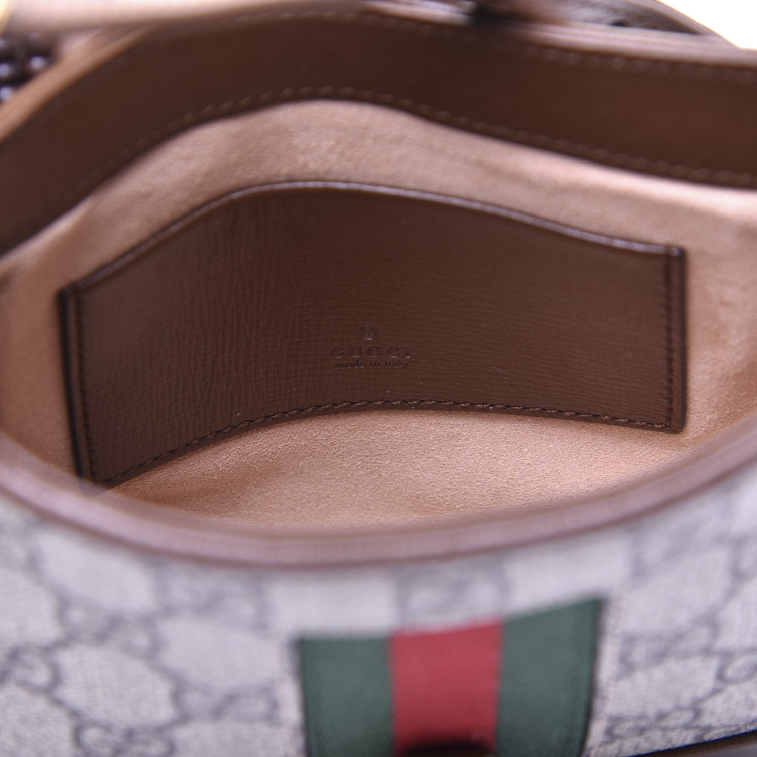 Gucci GG Supreme Monogram Azalea Calfskin Web Mini Jackie 1961 Hobo Beige Ebony Brown Sugar 8 of 15