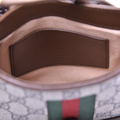 Gucci GG Supreme Monogram Azalea Calfskin Web Mini Jackie 1961 Hobo Beige Ebony Brown Sugar 8 of 15