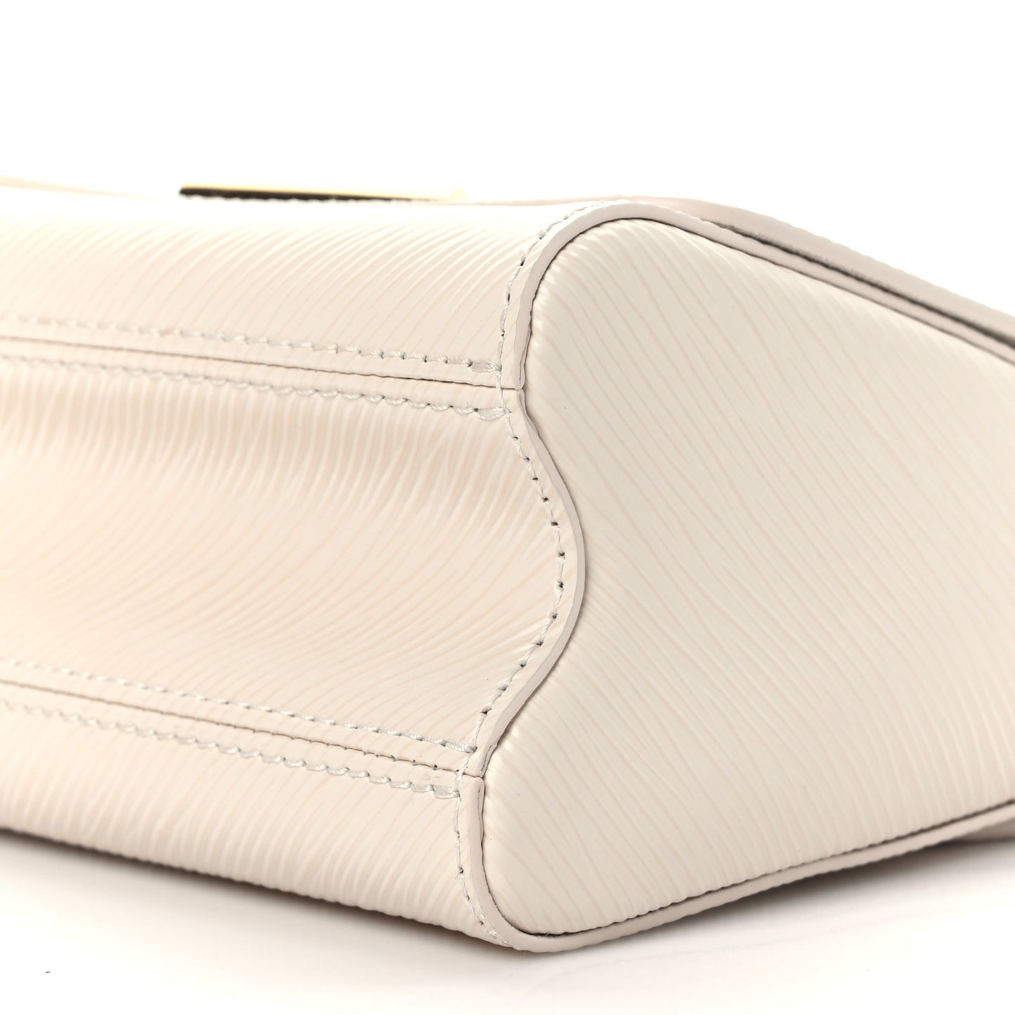 Epi Twist Braided Chain Shoulder Bag PM Quartz White