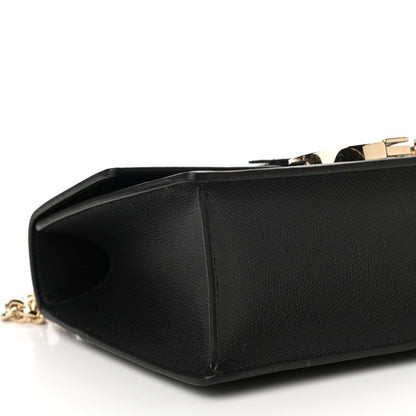 Christian Dior Grained Calfskin Embossed 30 Montaigne Chain Flap Bag Black 5 of 9