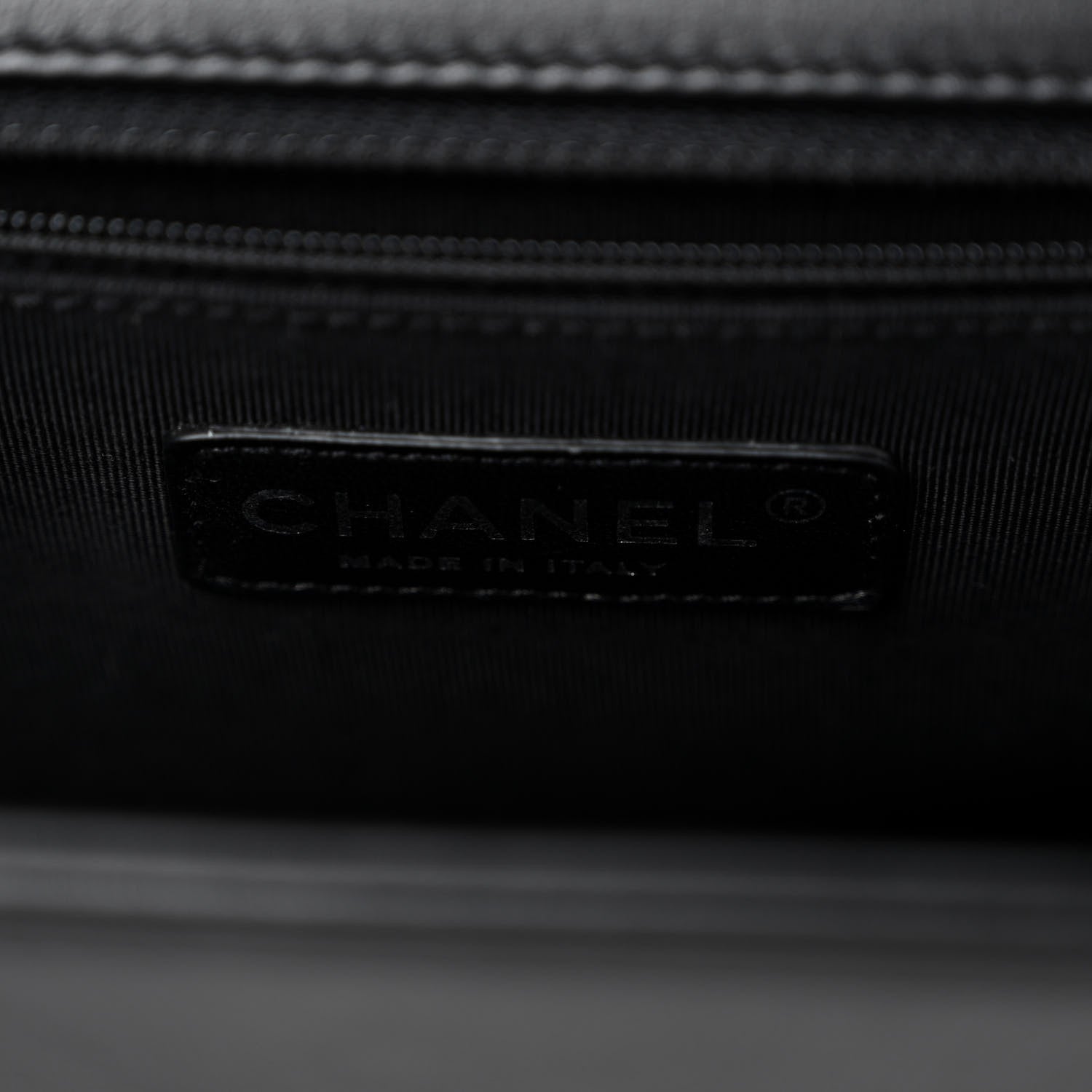Chanel Calfskin Quilted Checkerboard Trim New Medium Boy Flap Black White 6 of 11