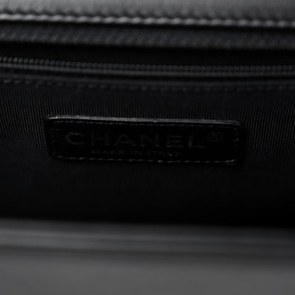 Chanel Calfskin Quilted Checkerboard Trim New Medium Boy Flap Black White 6 of 11