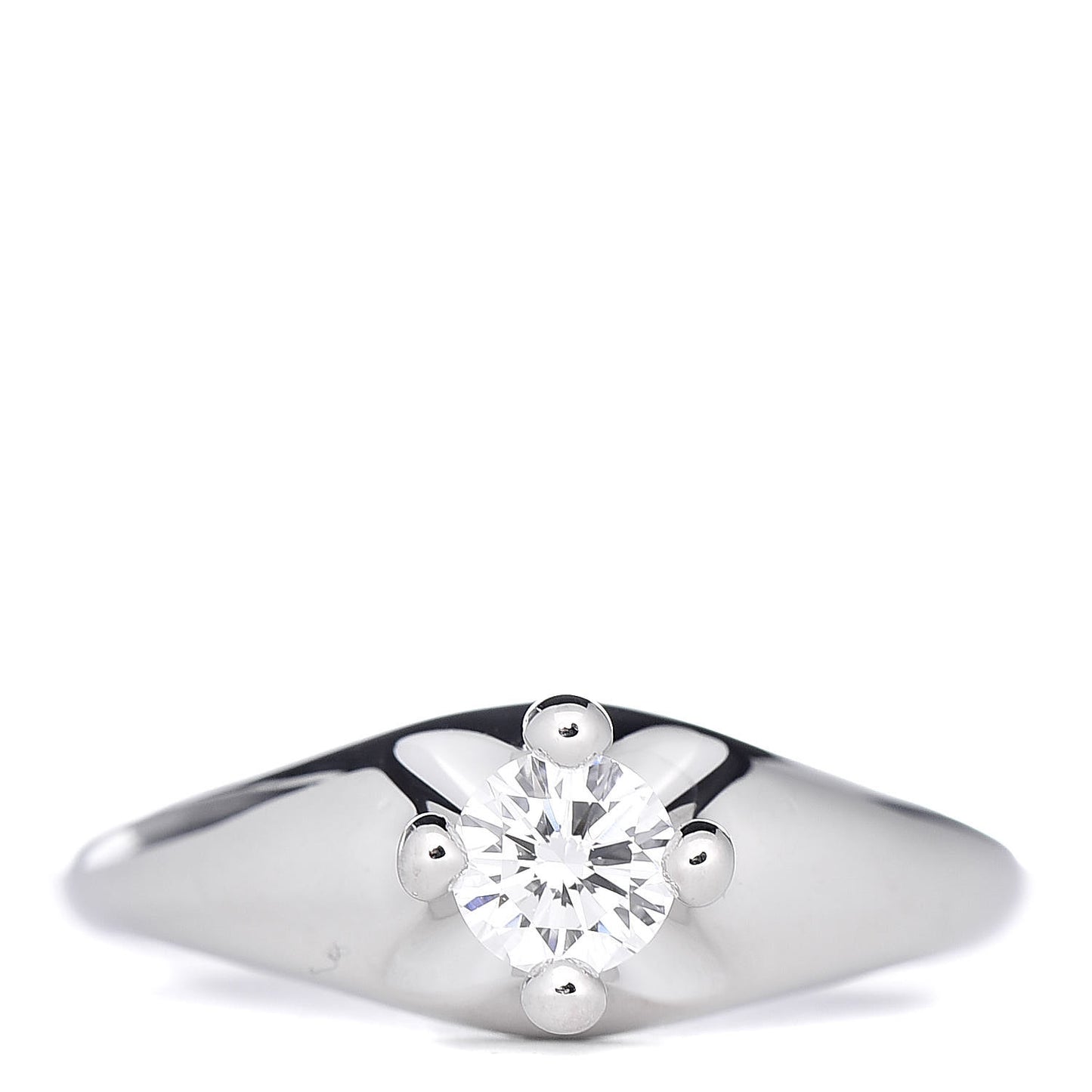 Platinum Diamond Corona Engagement Ring 49 4.75
