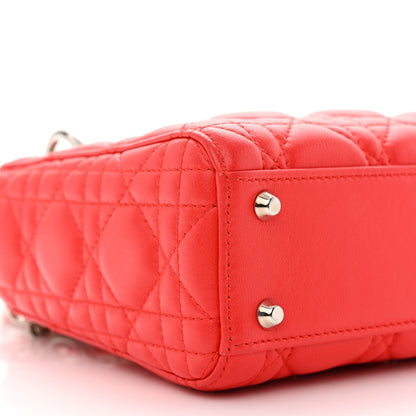 Christian Dior Lambskin Cannage Mini Lady Dior Red 9 of 12