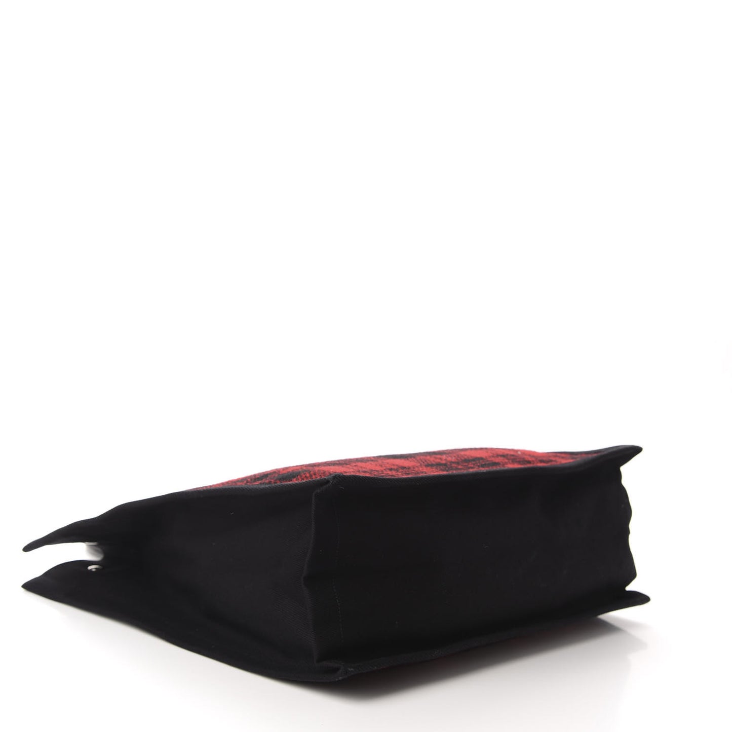 Wool Tartan Rive Gauche Noe Tote Red Black