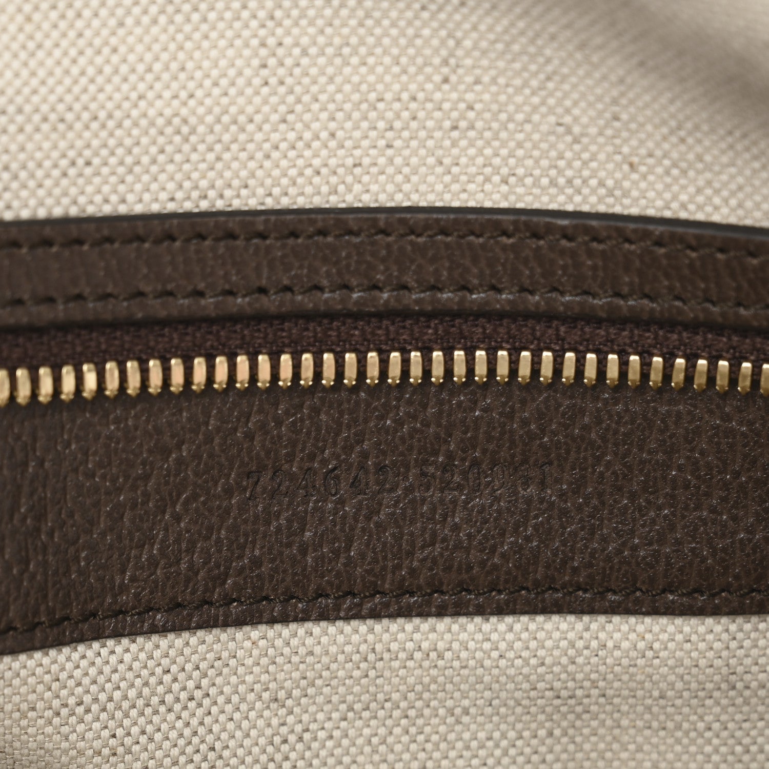 Gucci Monogram Jumbo GG Textured Dollar Calfskin Web Medium Duffle Bag Camel Ebony 6 of 12