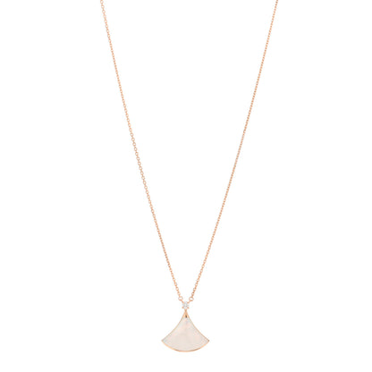 Bulgari 18K Rose Gold Diamond Mother of Pearl Divas' Dream Pendant Necklace 1 of 5