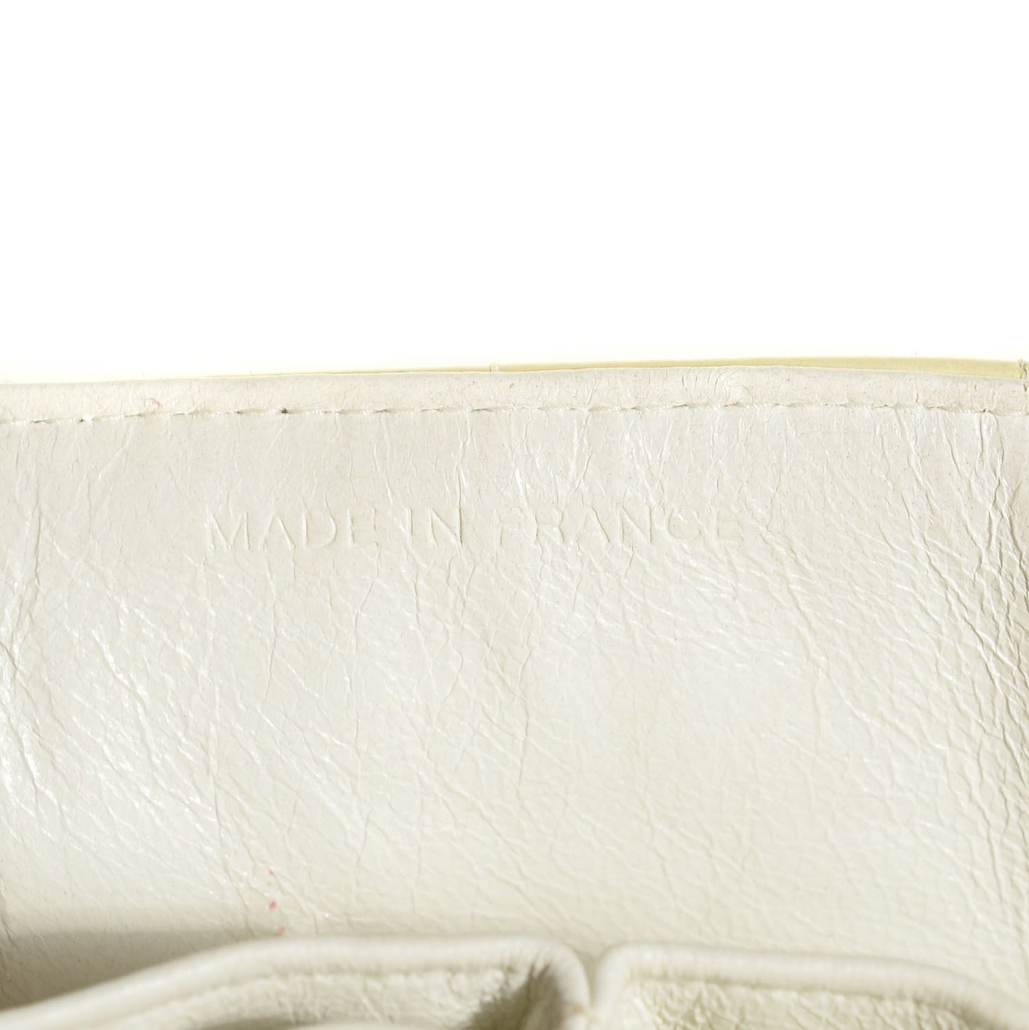 Patent Quilted East West Chocolate Bar Flap White