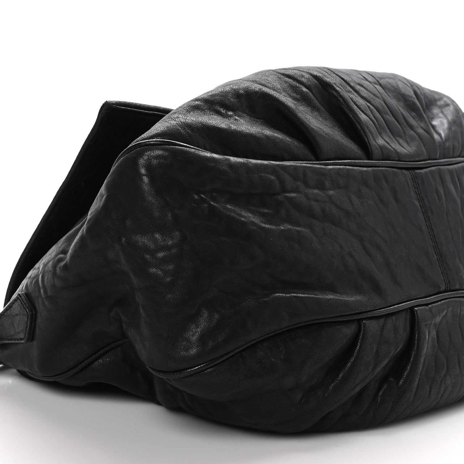 Fendi Crinkled Lambskin Mia Shoulder Flap Black 8 of 11