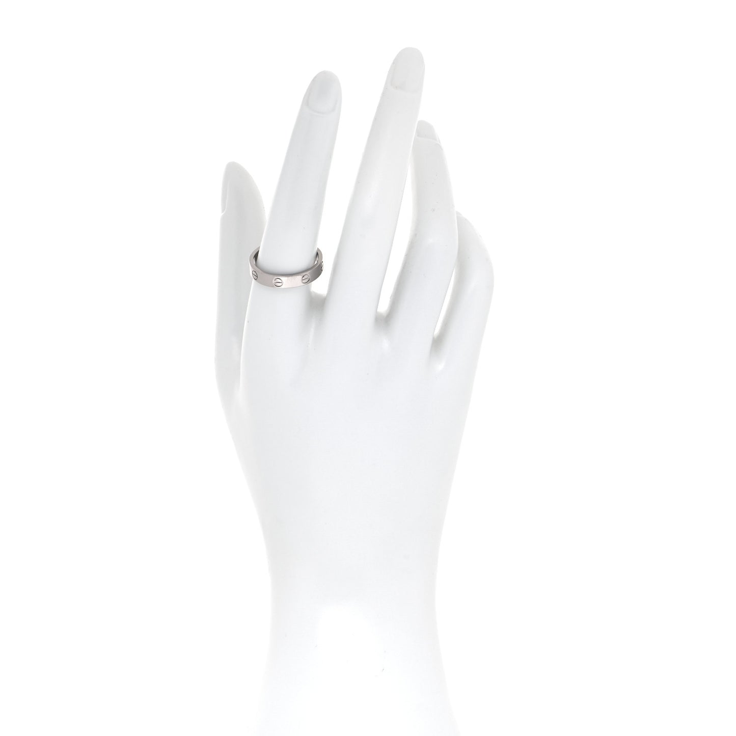 18K White Gold 4mm LOVE Wedding Band Ring 58 8.5