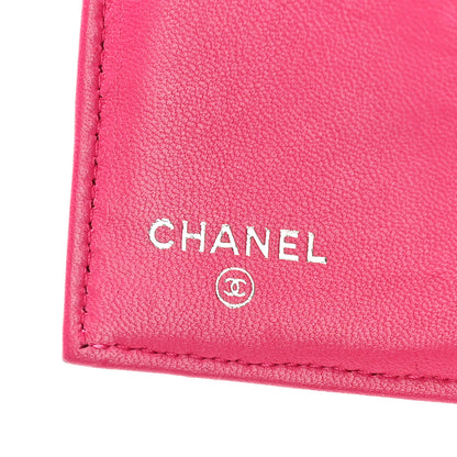 Chanel Lambskin Quilted Large Flap Wallet Fuchsia 6 of 10