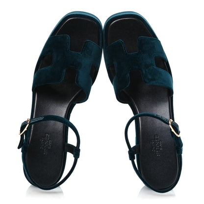Hermes Velvet Jam 30 Sandals 39 Vert Fonce 2 of 12