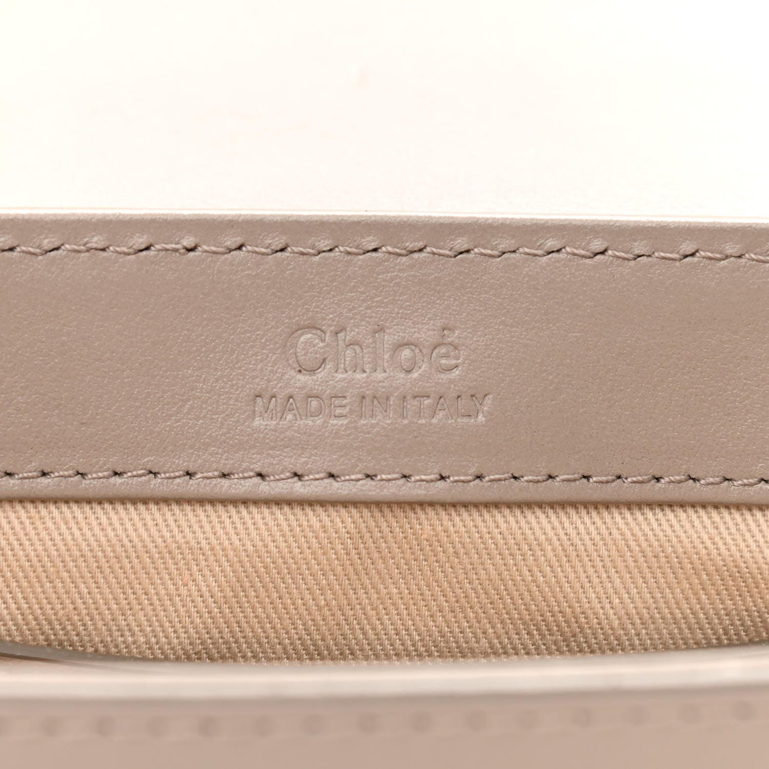 Chloe Shiny Calfskin Suede Mini C Double Carry Motty Grey 6 of 11