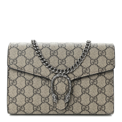 Gucci GG Supreme Monogram Mini Dionysus Chain Wallet Beige Black 1 of 9