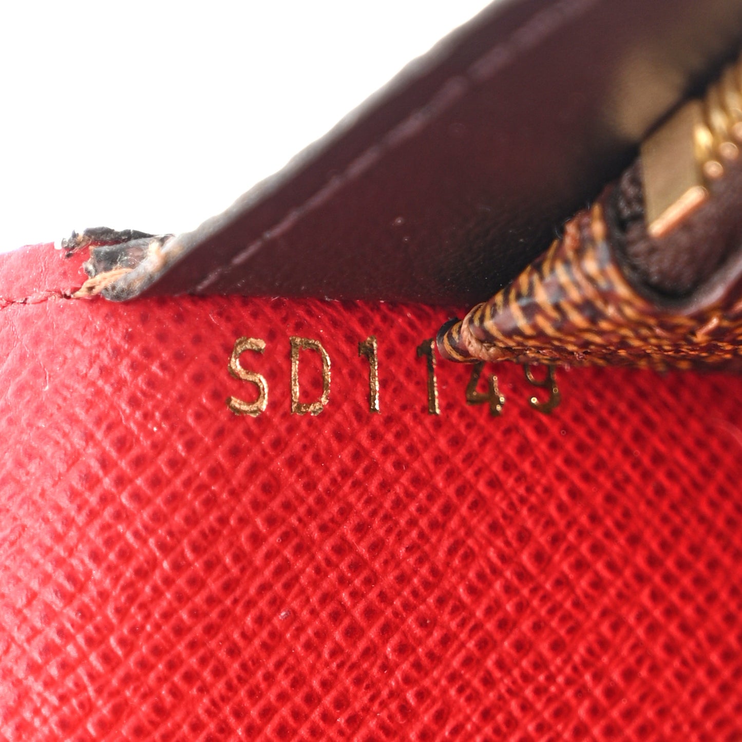 Damier Ebene Josephine Wallet Red