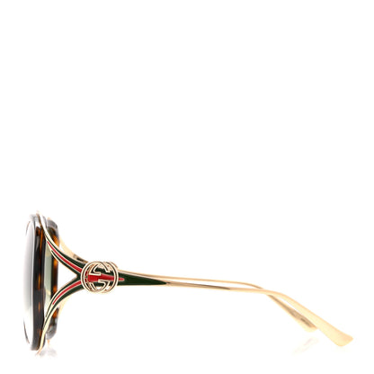 Gucci Round Frame Injected GG0226S Sunglasses Tortoise 3 of 8