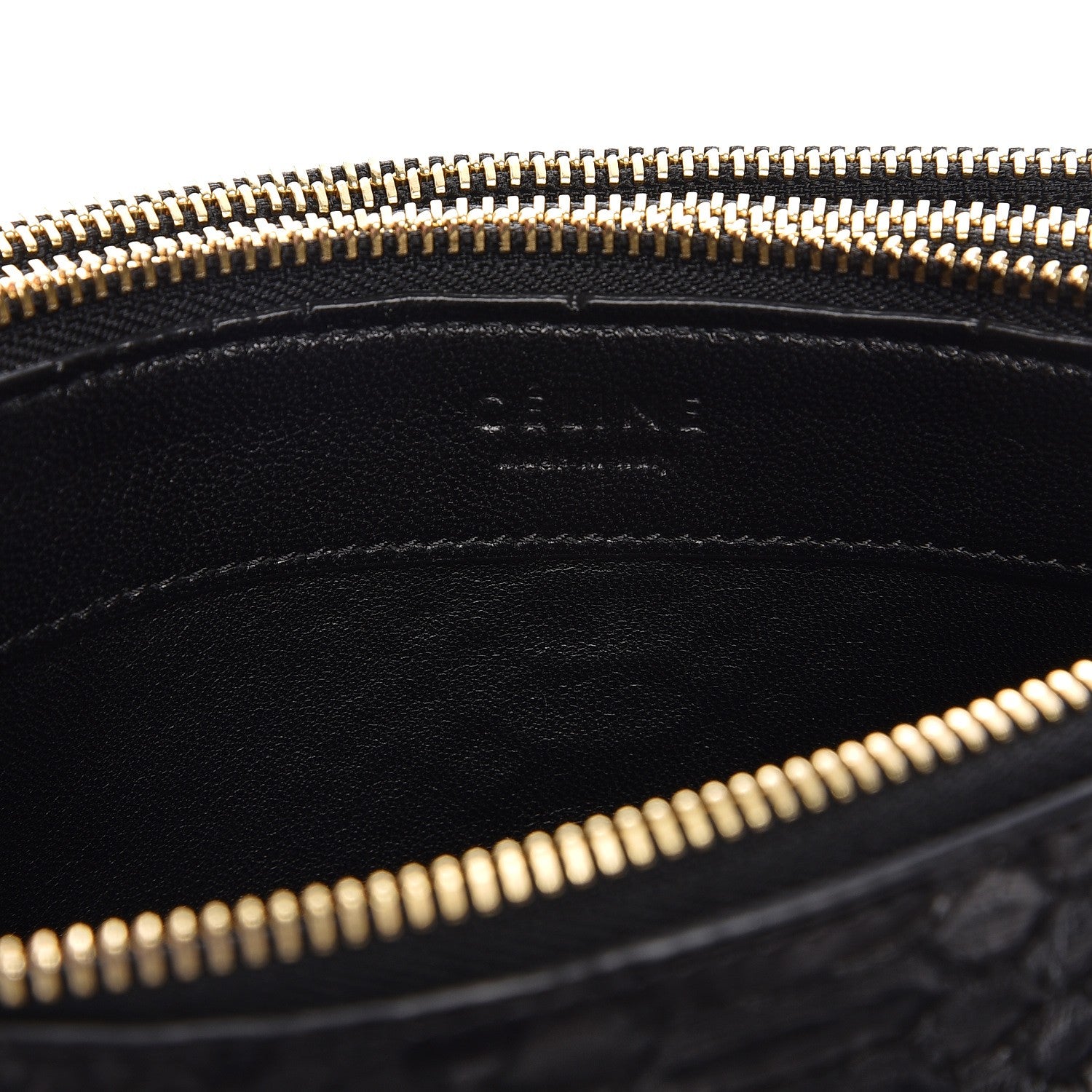 Celine Python Small Trio Crossbody Bag Black 7 of 8