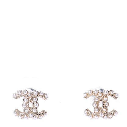Chanel Pearl CC Earrings Gold 1 of 4