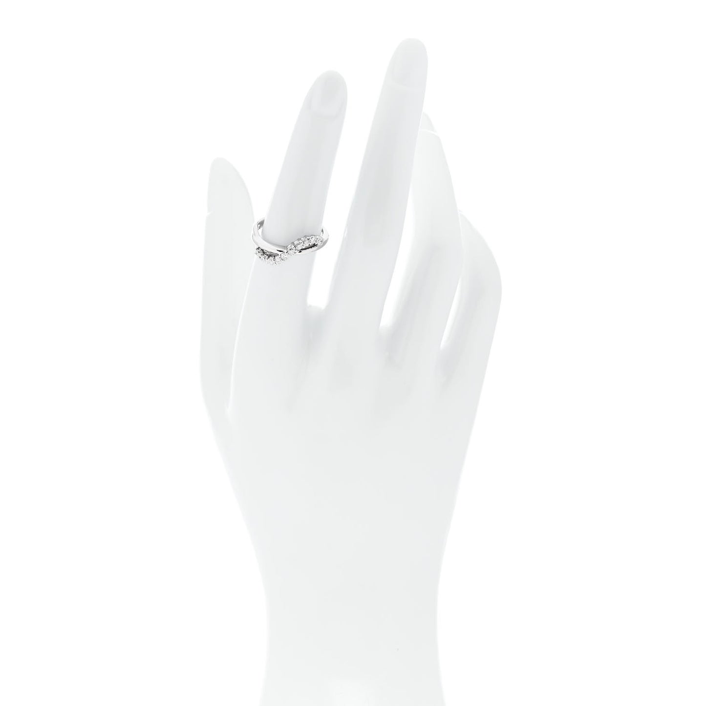 Platinum Diamond .31ctw Crossover Band Ring 52 6