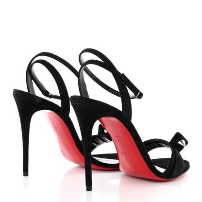 Christian Louboutin Veau Velours Umberta 100 Sandals 36.5 Black 4 of 14