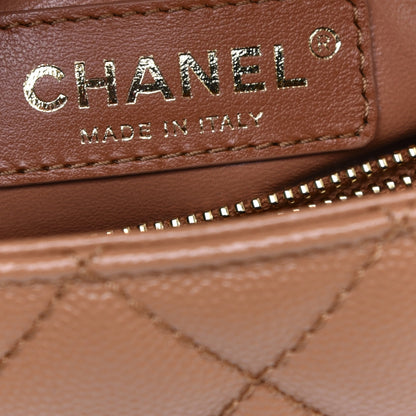 Chanel Caviar Quilted Small Coco Handle Flap Brown 6 of 10