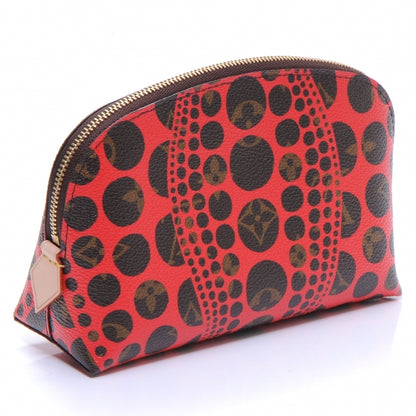 Louis Vuitton Monogram Kusama Pumpkin Dots Cosmetic Pouch Red 3 of 8