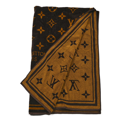 Louis Vuitton Cotton Monogram Classic Beach Towel Brown 2 of 3