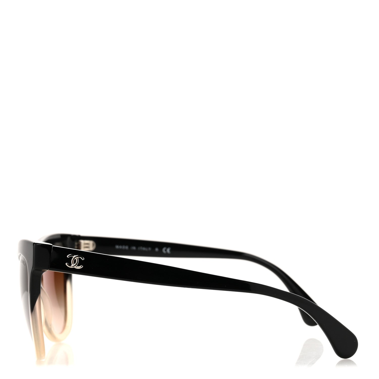 Chanel Acetate CC Cat Eye Summer Sunglasses 5350 Black Beige 3 of 7